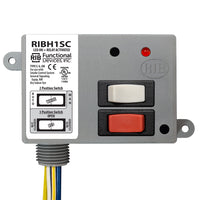 RIBH1SC | Enclosed Relay 10Amp SPDT + Override 10-30Vac/dc/208-277Vac | Functional Devices