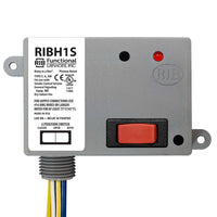 RIBH1S | Enclosed Relay 10Amp SPST-NO + Override 10-30Vac/dc/208-277Vac | Functional Devices