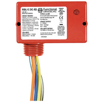 RIBL1C-DC-RD | Low-inrush Enclosed Relay 10Amp SPDT 10-30Vdc, red housing | Functional Devices