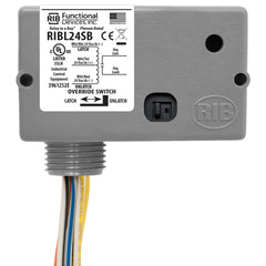 Functional Devices RIBL24SB Enclosed Relay Latching 20Amp 24Vac/dc with switch  | Blackhawk Supply