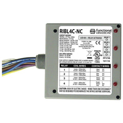 Functional Devices RIBL4C-NC Enclosed Relays 10Amp 3 SPST-NC + 1 SPDT 10-30Vac/dc  | Blackhawk Supply