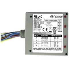 Functional Devices RIBL4C Enclosed Relays 10Amp 3 SPST-NO + 1 SPDT 10-30Vac/dc  | Blackhawk Supply