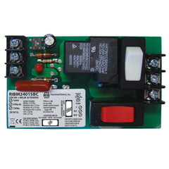 Functional Devices RIBM2401SBC Panel Relay 4.00x2.35in 20Amp SPDT + Override 24Vac/dc/120Vac  | Blackhawk Supply
