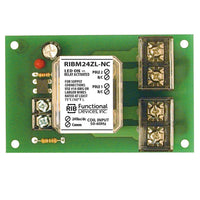 RIBM24ZL-NC | Panel Relay 4.00x2.35in 30Amp DPST-NC 24Vac/dC | Functional Devices