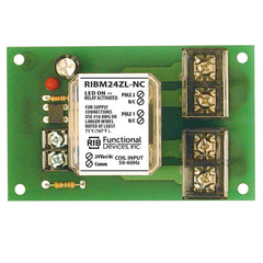 Functional Devices RIBM24ZL-NC Panel Relay 4.00x2.35in 30Amp DPST-NC 24Vac/dC  | Blackhawk Supply