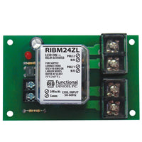 RIBM24ZL | Panel Relay 4.00x2.35in 30Amp DPST-NO 24Vac/dc | Functional Devices