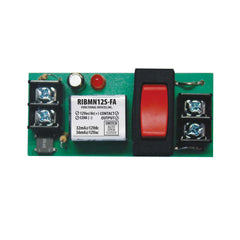 Functional Devices RIBMN12S-FA Panel Relay 2.75x1.25in 15Amp SPST + Override polarized 12Vdc/12Vac  | Blackhawk Supply