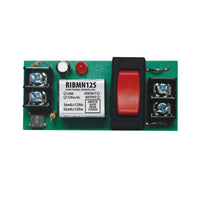 RIBMN12S | Panel Relay 2.75in 15Amp SPST + Override 12Vac/dc | Functional Devices
