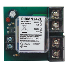 Functional Devices RIBMN24ZL Panel Relay 2.75x2.35in 30Amp DPST 24ac/dc  | Blackhawk Supply