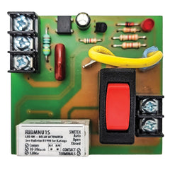 Functional Devices RIBMNU1S Panel Relay 2.75x2.50in 15Amp SPST + Override 10-30Vac/dc/120Vac  | Blackhawk Supply