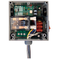RIBTE01P-S | Enclosed Relay 20Amp + Override DPDT 120Vac power +5-30Vac/dc control Hi/Low sep | Functional Devices