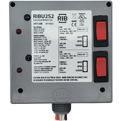 Functional Devices RIBU2S2 Enclosed Relay 10Amp 2 SPST 10-30Vac/dc or 120Vac + Override  | Blackhawk Supply