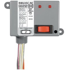 Functional Devices RIBU2SC-NC Enclosed Relays 10Amp 1 SPST-NC 1 SPDT 10-30Vac/dc or 120Vac + Override  | Blackhawk Supply