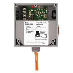 Functional Devices RIBX24SBF Enclosed Internal AC Sensor, Fixed, + Relay 20Amp SPST + Override 24Vac/dc  | Blackhawk Supply