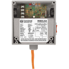 Functional Devices RIBXLSA Enclosed Internal AC Sensor Adjustable +10Amp SPST 10-30Vac/dc Relay + Override  | Blackhawk Supply