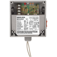 RIBXLSEA | Enclosed Internal Low AC Sensor Adjustable+10Amp SPST 10-30Vac/dc Relay,Override | Functional Devices