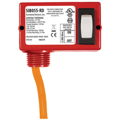 Functional Devices SIB05S-RD Enclosed Switch 20Amp maintained 2 position 2 wire Red Hsg  | Blackhawk Supply