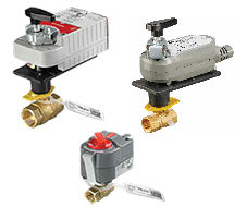 Honeywell VBN2ADPXH201 CONTROL BALL VALVE WITH ELECTRIC ACTUATOR - 1/2 IN. NPT - 2-WAY - 0.68 CV  - PLATED BRASS TRIM - COMMUNICATING SYLK  (FAIL CLOSED) - 24 VAC - 2 AUX SWITCHES  | Blackhawk Supply
