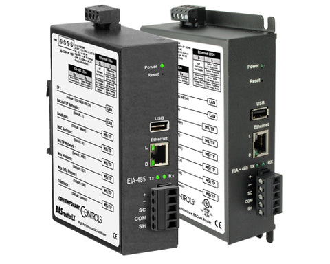 Contemporary Controls BASRTLX-B BASrouterLX High Performance BACnet Router DIN-Rail Mount  | Blackhawk Supply