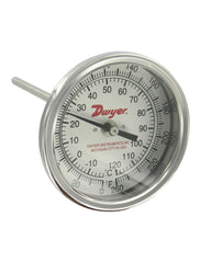 Dwyer BTB3255D Bimetal thermometer | 3" dial | 2-1/2" stem length | range 0/250°F (-20/120°C) | 2°F (2°C) div.  | Blackhawk Supply