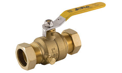 Jomar 102-654G C-402 | 3/4" | 2 Piece | Full Port | Compression Connection | 600 WOG | with Drain  | Blackhawk Supply
