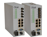 EIDX24MP-100T/FT | 22 (8PoE) ports 10/100 Mbps, 2 ports 100 Mbps MM fibre ST | Contemporary Controls (OBSOLETE)