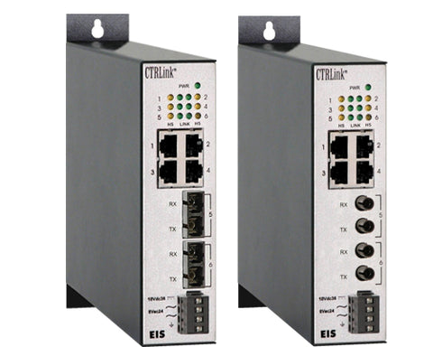 Contemporary Controls EIS6-100T/FC 4-Port 10/100Mbps 2-Port MM SC-fiber UL-864 EIS Switch  | Blackhawk Supply