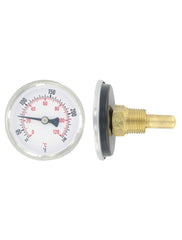 Dwyer HWT250 Bi-metal | hot water thermometer with brass separable well | range 30-250 F° (0-120 C°)  | Blackhawk Supply