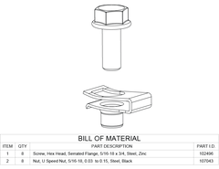 Saginaw SCE-102018 Bolt Pack, Floor Stand Kit | 6 (H) x 6 (W) x 3 (D)  | Blackhawk Supply