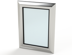 Saginaw SCE-AW1208SG Viewing Window - Extruded Aluminum Safety Glass | 16 (H) x 12 (W) x 0.98 (D)  | Blackhawk Supply