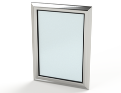 Saginaw SCE-AW1812SG Viewing Window - Extruded Aluminum Safety Glass | 22 (H) x 16 (W) x 0.98 (D)  | Blackhawk Supply