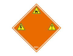 Saginaw SCE-OCL12 Caution Label with Warning Symbols (Qty 5) | 12 (H) x 12 (W) x 0.08 (D)  | Blackhawk Supply