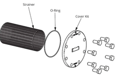Taco 386-2416-5RP STRAINER & O-RING | SUCTION DIFFUSER | 5" CAST VANES  | Blackhawk Supply