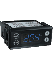 Dwyer TSXT-242 Digital thermostat 2 relay output | 3 PTC/NTC probe input | blue display | 24 VAC/DC | capacitive touch keys | Modbus®.  | Blackhawk Supply