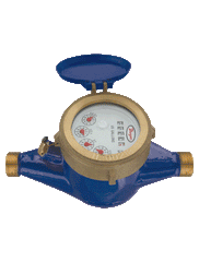 Dwyer WMT2-A-C-02-1 5/8" x 3/4" brass multi-jet water meter (GPM) | with pulse output | 1 Gal/pulse.  | Blackhawk Supply